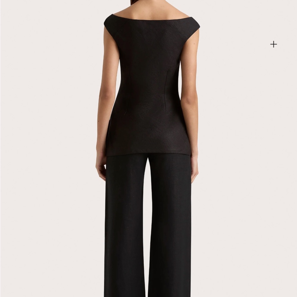 FAITHFULL | ilride linen top in black